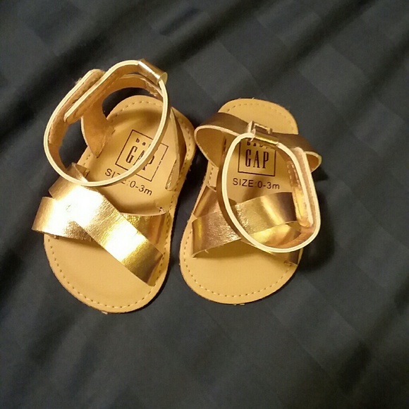 baby gold sandals